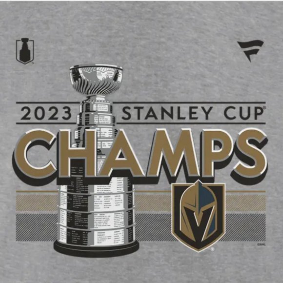 FANATICS VEGAS GOLDEN KNIGHTS STANLEY CUP CHAMPS LOCKER ROOM TEE grey XL - Picture 2 of 3